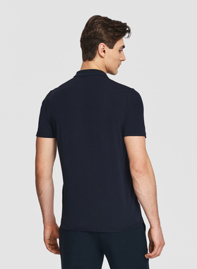 Granatowe polo męskie