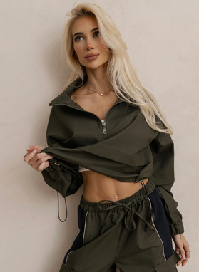 Bluza sportowa damska UPTOWN REBEL SWEATSHIRT oliwkowa