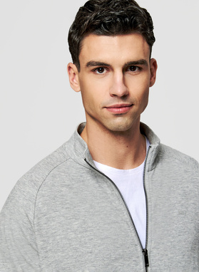 Rozpinana szara bluza dresowa