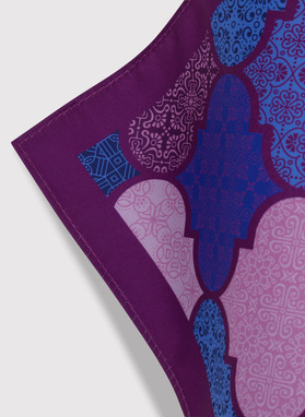 Oryginalna fioletowa poszetka we wzór