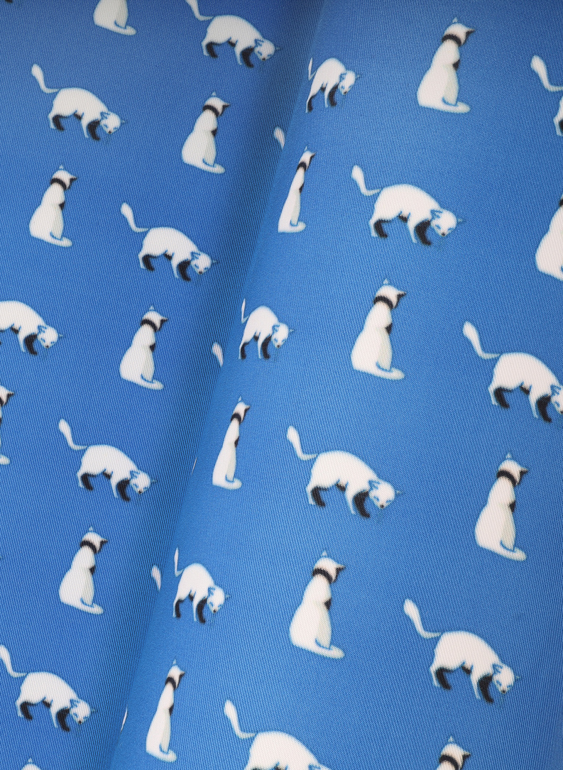 Niebieska poszetka w kotki