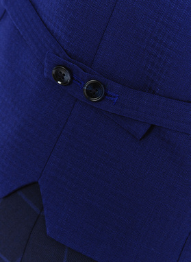 Granatowa dwurzędowa kamizelka męska