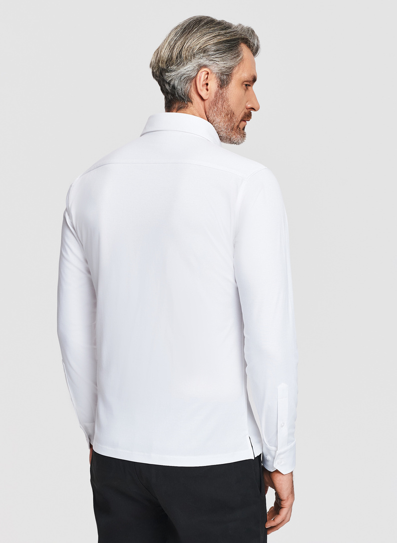 Biała koszula typu popover