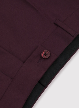 Bordowe spodnie garniturowe P22SF-6G-016-D-S
