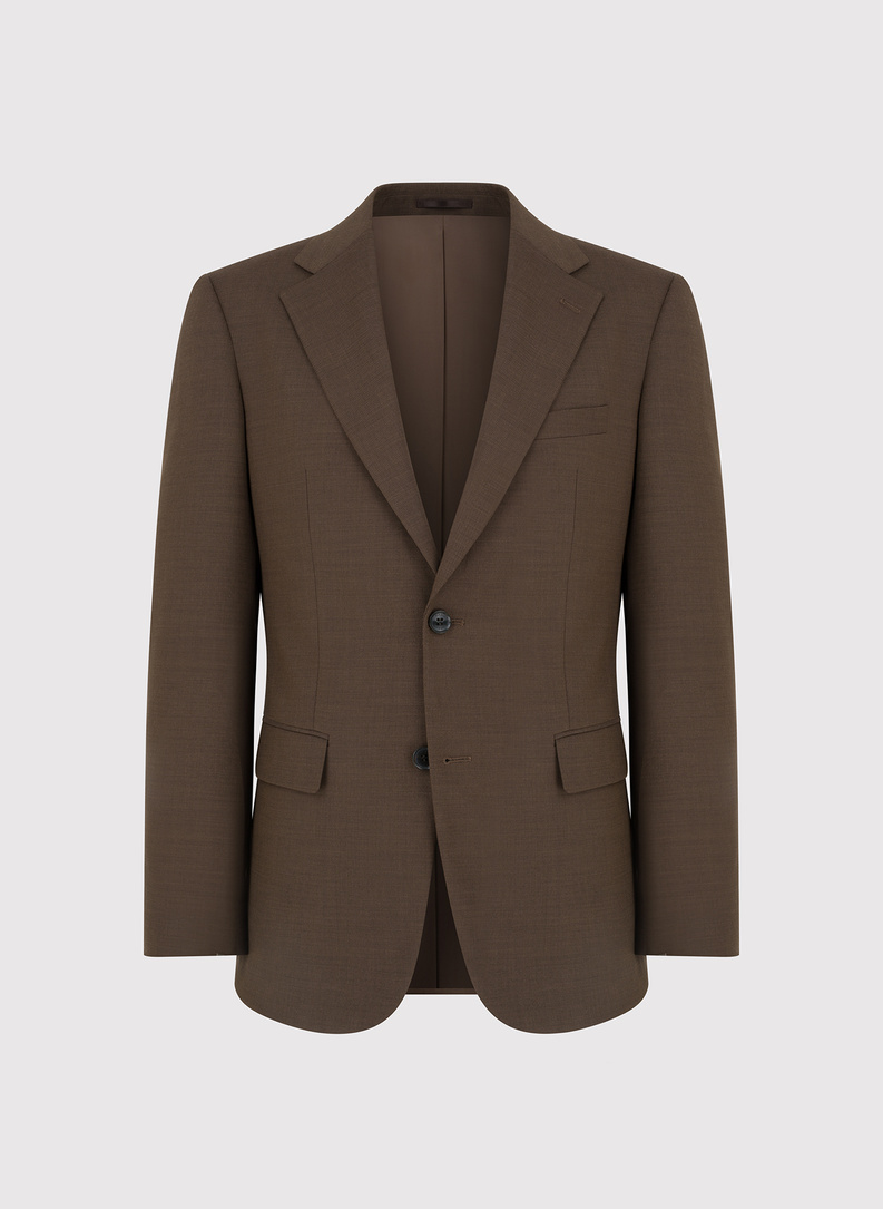 Brązowy garnitur męski