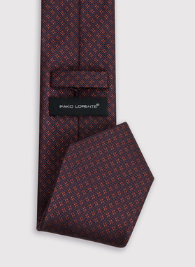 Wzorzysty krawat męski w kolorze bordowym 