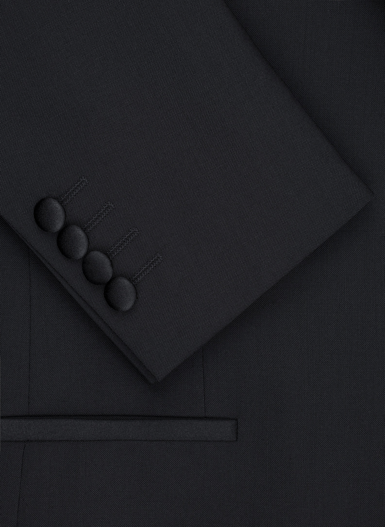 Ślubna czarna jednorzędowa marynarka smokingowa