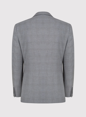 Szara marynarka casualowa w kratę