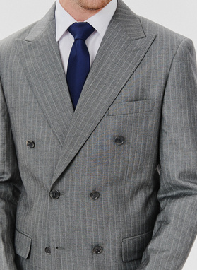 Dwuczęściowy garnitur męski w prążek
