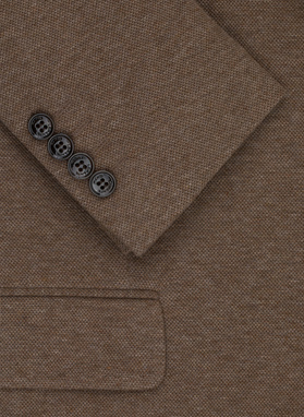 Brązowa marynarka z dzianiny