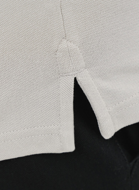 Gładki t-shirt polo w szarym kolorze