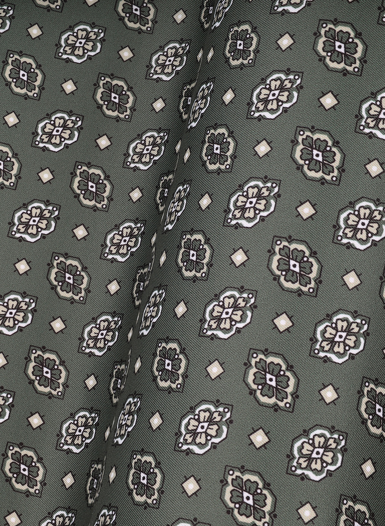 Zielona poszetka męska we wzory