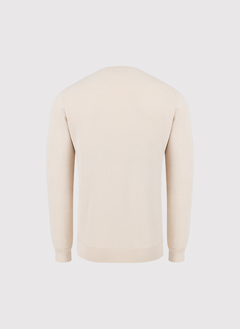 Jasnobeżowy sweter męski