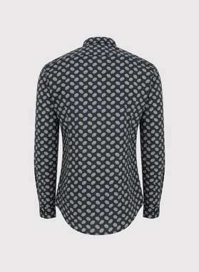 Czarna koszula w kwiaty