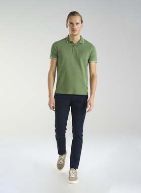 Granatowe męskie spodnie chino