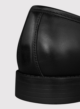 Czarne loafersy męskie ze skóry