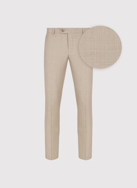 Beżowe spodnie ganiturowe wełna