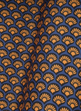 Wzorzysta niebieska poszetka męska