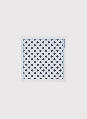 Biała poszetka męska we wzory