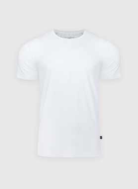 Biały gładki T-shirt Basic