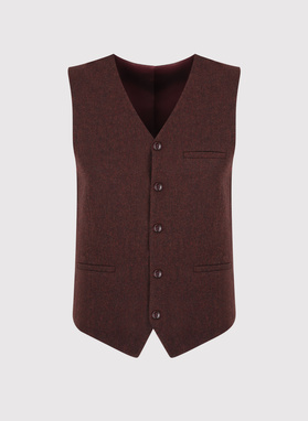 Bordowa kamizelka męska