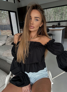 Bluzka hiszpanka MARBELA w kolorze czarnym