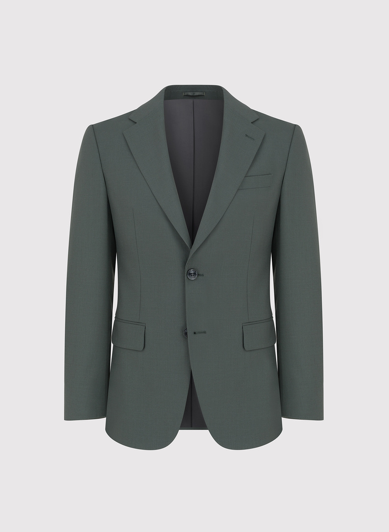 Zielona wełniana marynarka garniturowa