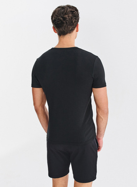 T-shirt v-neck w czarnym kolorze, dwupak