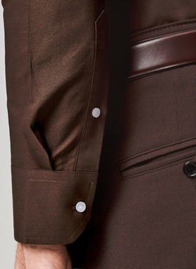 Brązowa koszula męska z bawełny