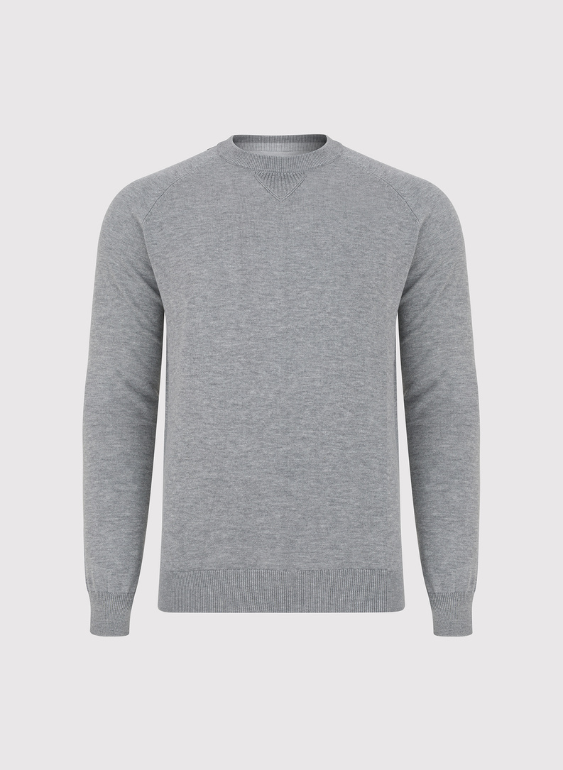 Jasnoszary sweter męski