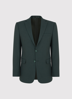 Gładka marynarka garniturowa w kolorze zielonym