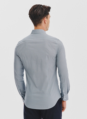 Koszula męska we wzór geometryczny