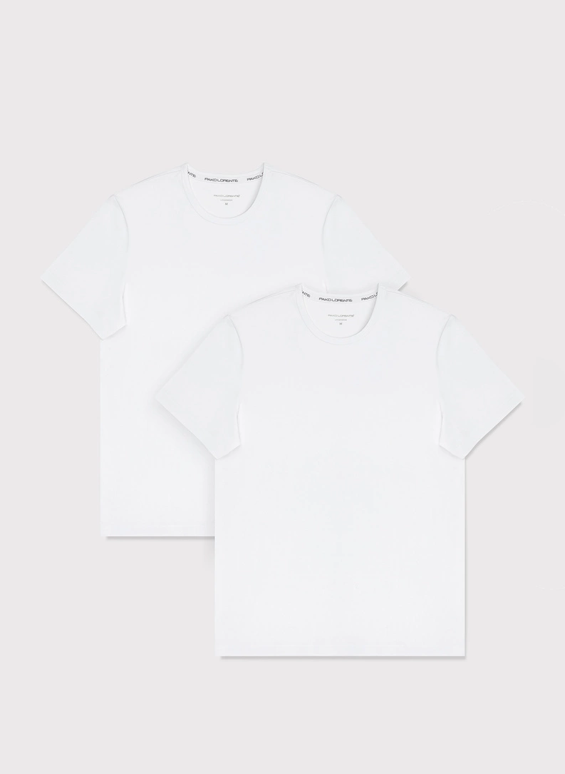 Męski t-shirt w białym kolorze, dwupak