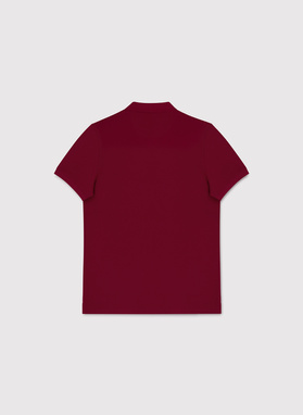 Bordowe bawełniane polo męskie