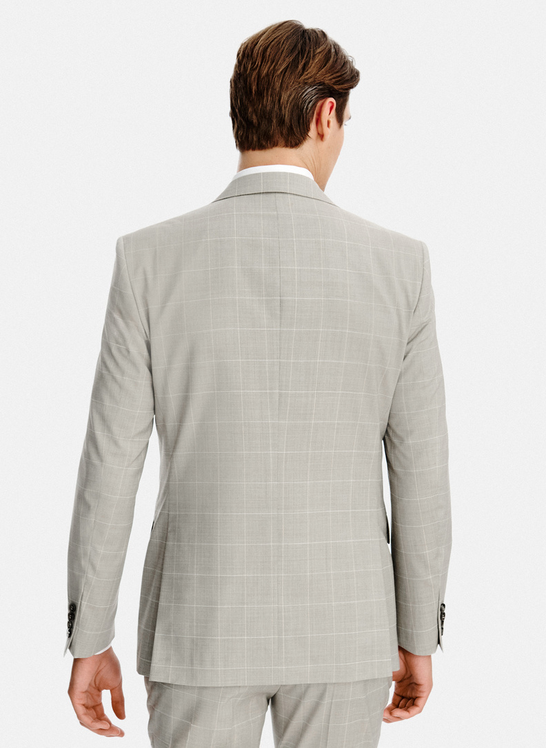 Ślubny garnitur męski w kratkę