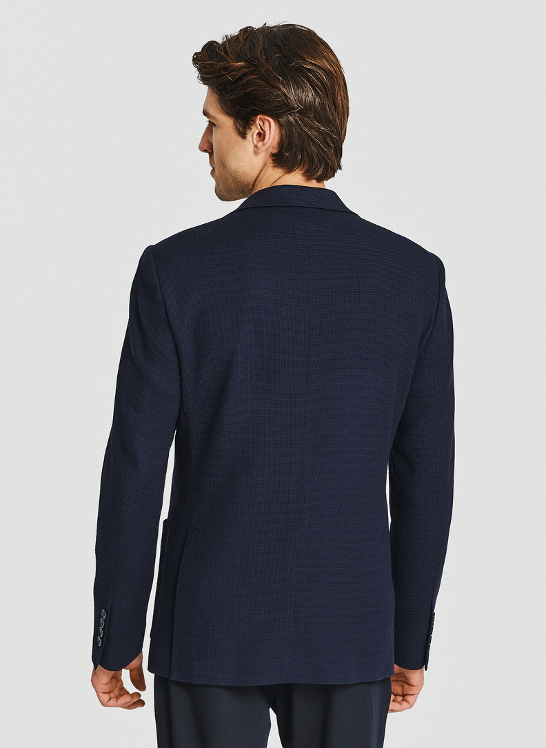 Granatowa marynarka z wełną