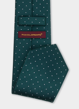Krawat męski jedwabny zielony P21WP-KX-259-Z