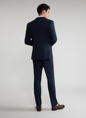 Granatowe spodnie garniturowe P21WF-6G-073-G-S