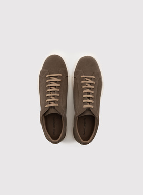 Oliwkowe zamszowe sneakersy męskie