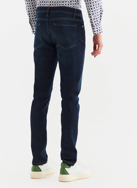 Granatowe spodnie męskie jeansowe