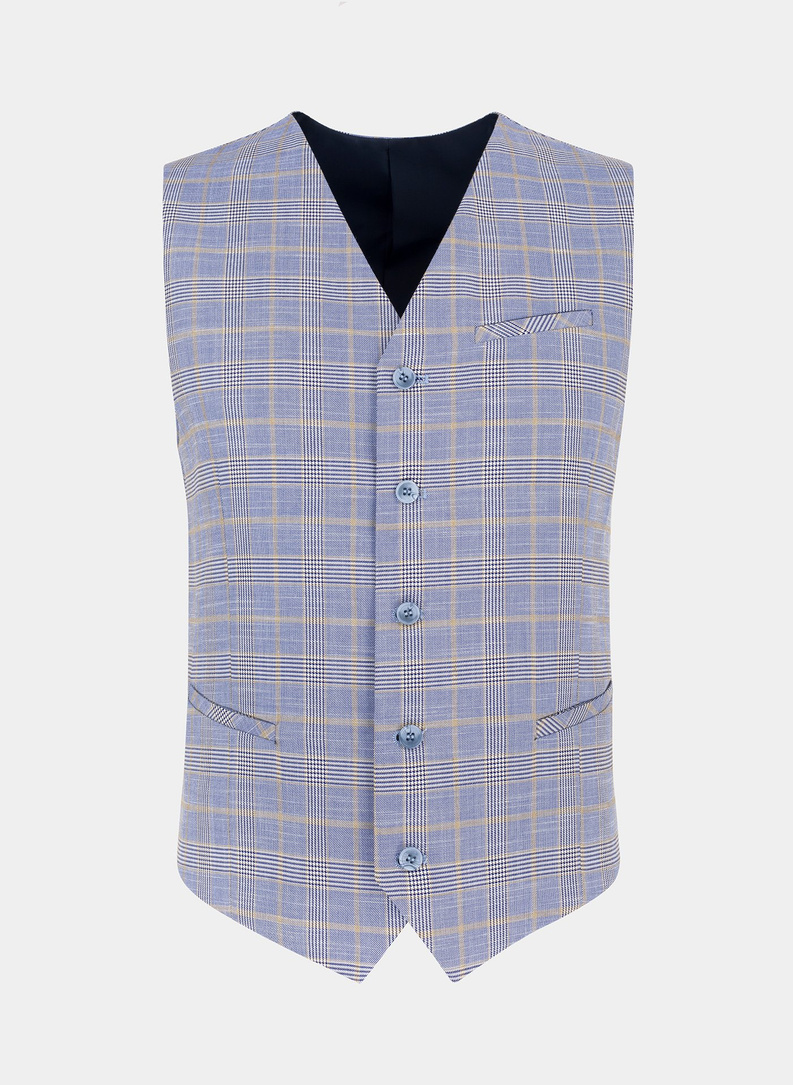 Niebieska kamizelka męska P21WF-8X-035-N