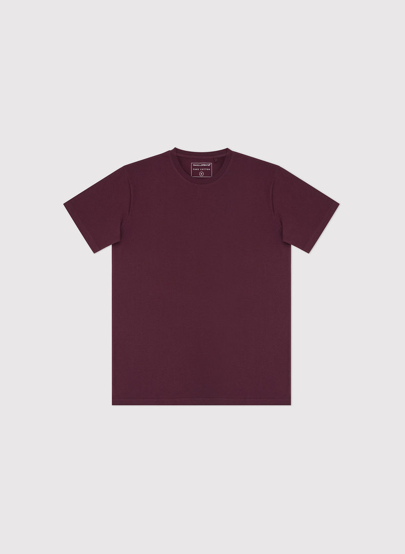 Bawełniany bordowy t-shirt