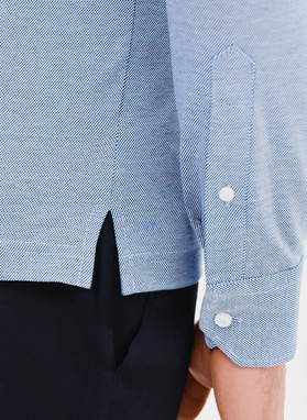 Bawełniana koszula męska w kolorze niebieskim