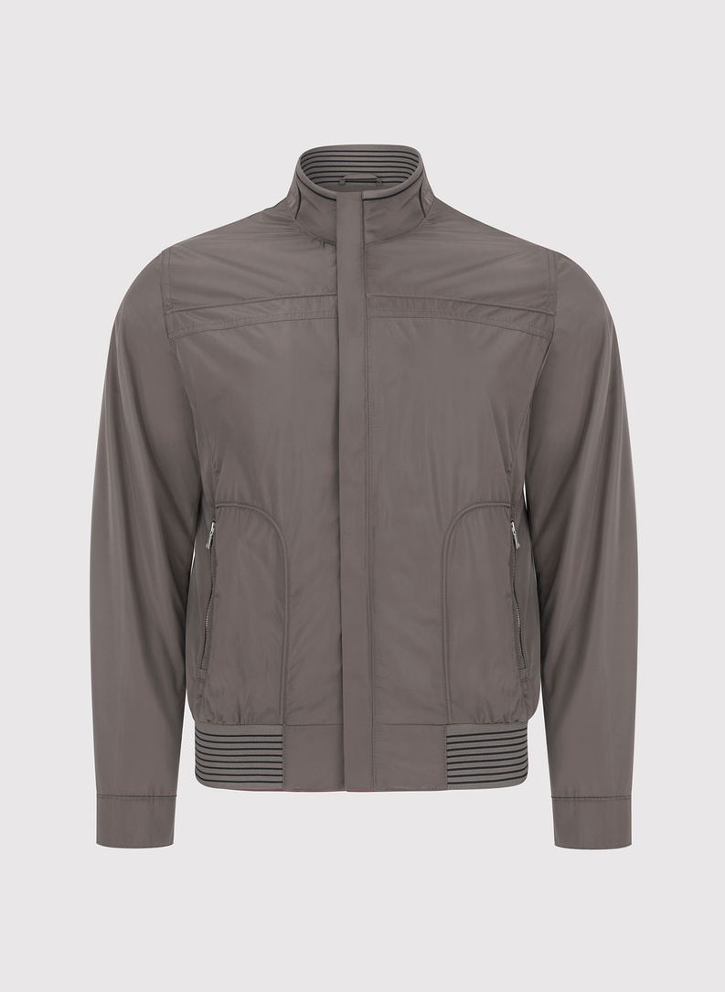 Jasnobrązowa krótka kurtka męska