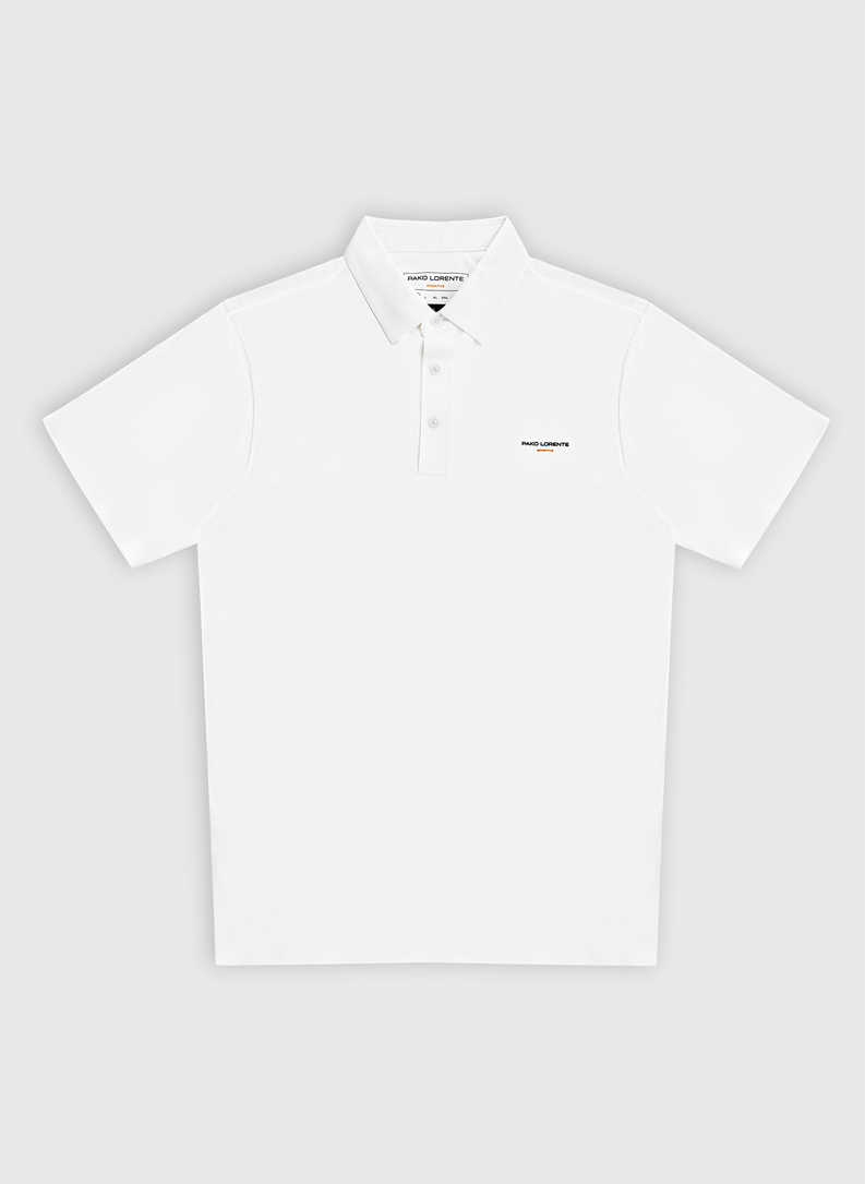 Biały t-shirt polo