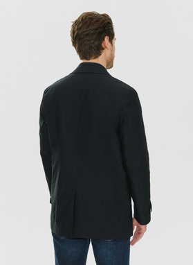 Przejściowy płaszcz męski w kolorze czarnym