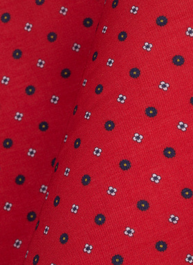 Czerwona poszetka męska w mikrowzór