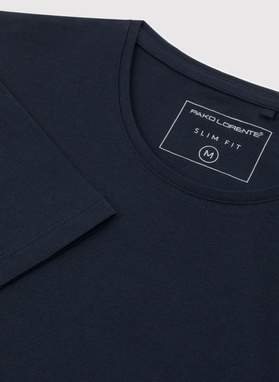 Granatowy gładki t-shirt męski