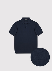 Granatowe polo z krótkm rękawem
