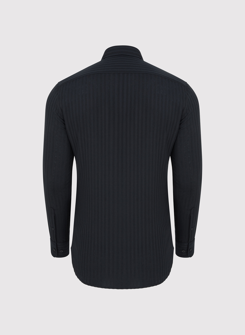 Bawełniana koszula męska w czarnym kolorze